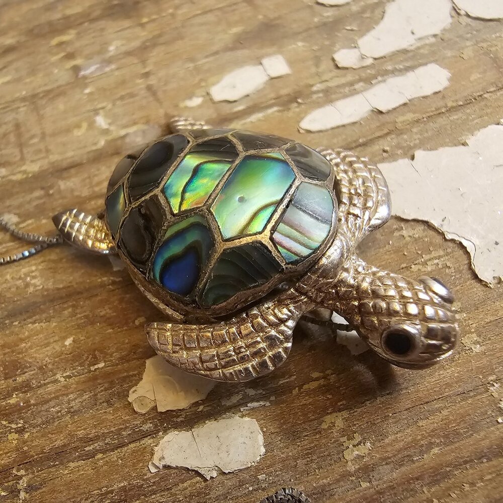 Turtle sterling silver necklace